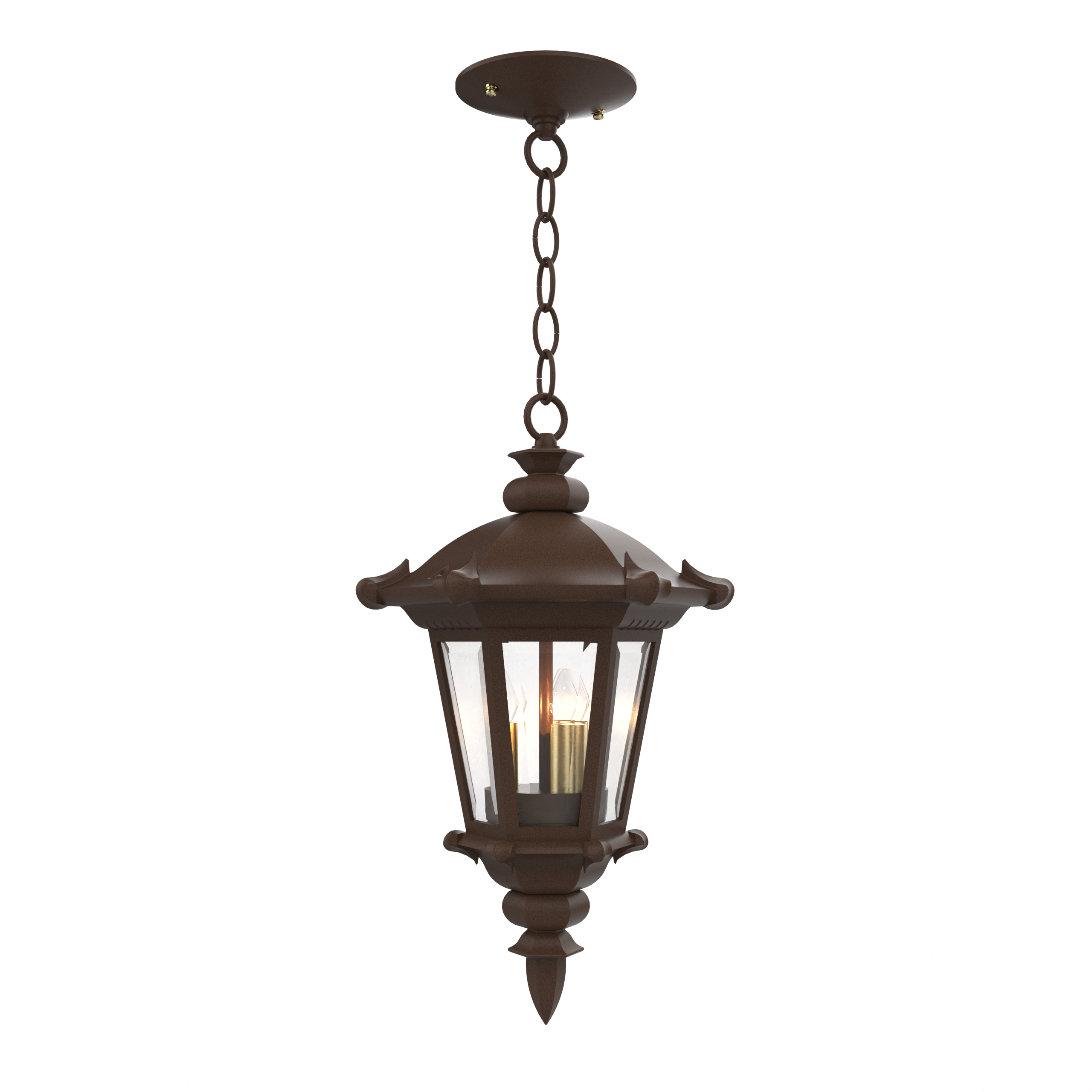 Montpellier - Ceiling mounting with chain closed bottom small format - 13355