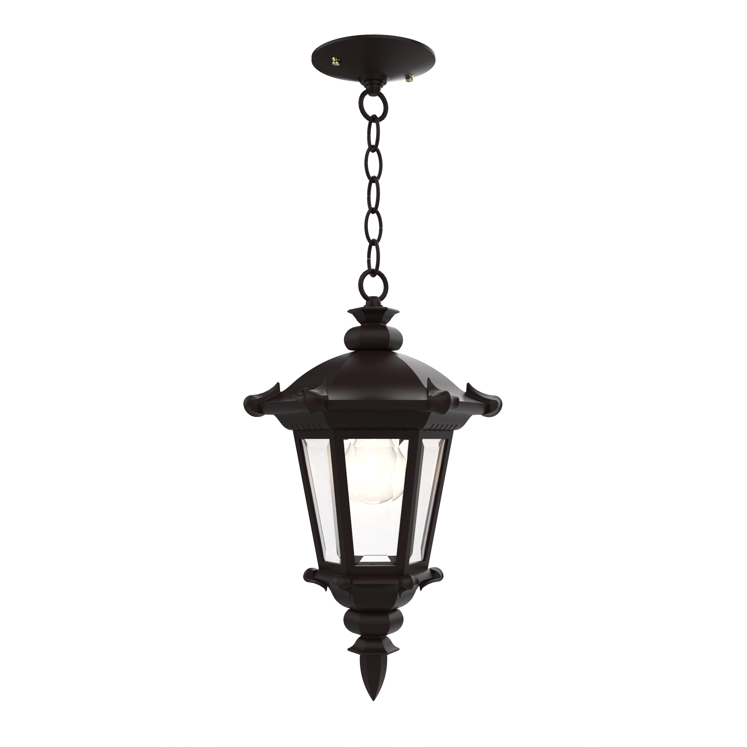 Montpellier - Ceiling mounting with chain closed bottom small format - 13355