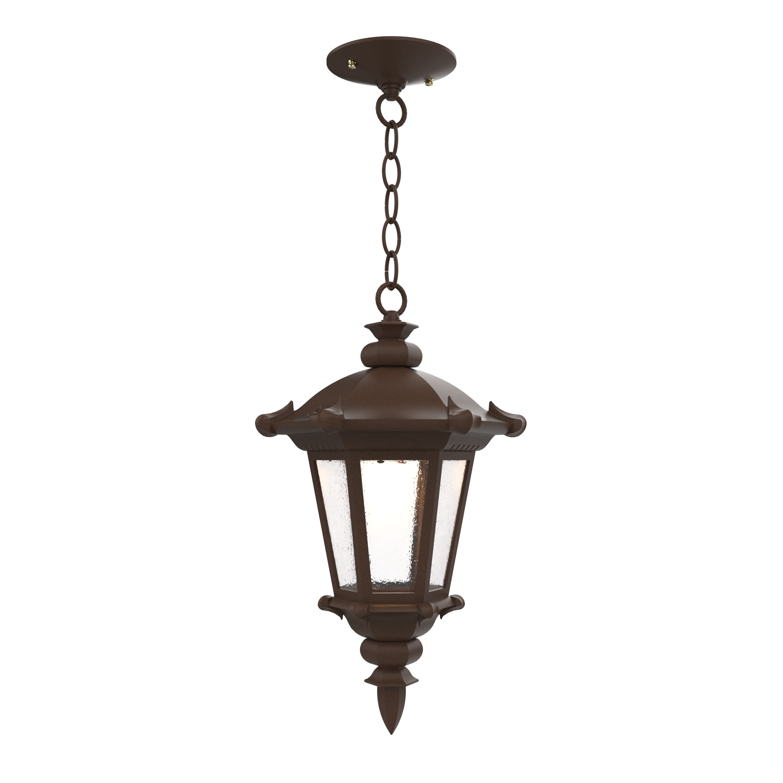 Montpellier - Ceiling mounting with chain closed bottom small format - 13355