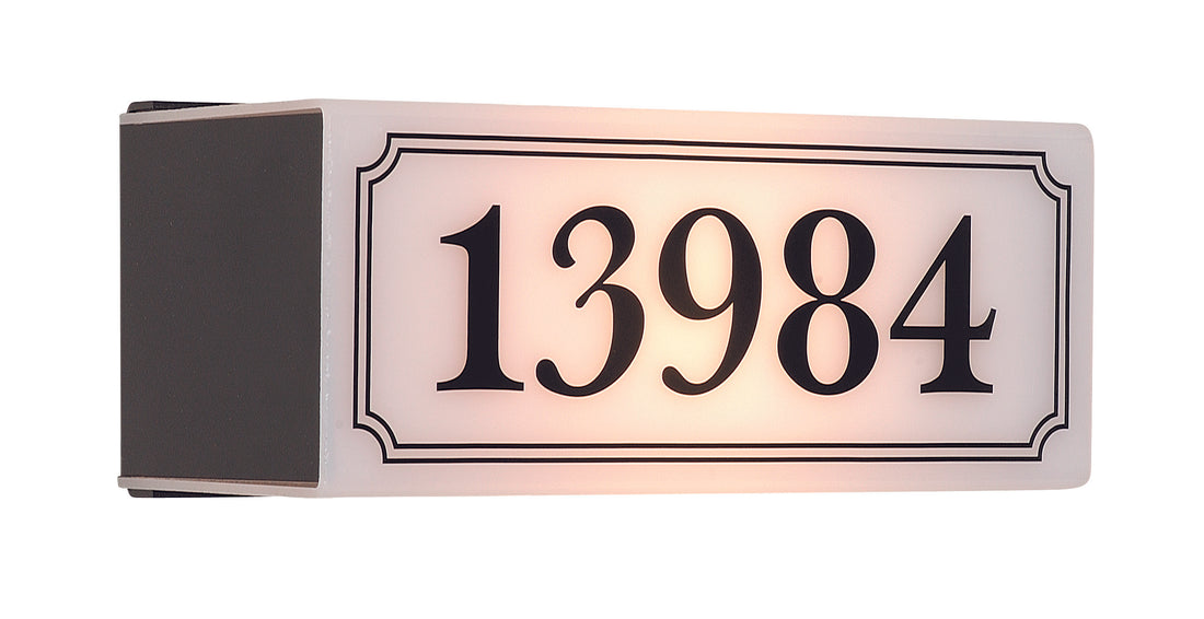 New York - Address plaque illuminated numbers black - 1713
