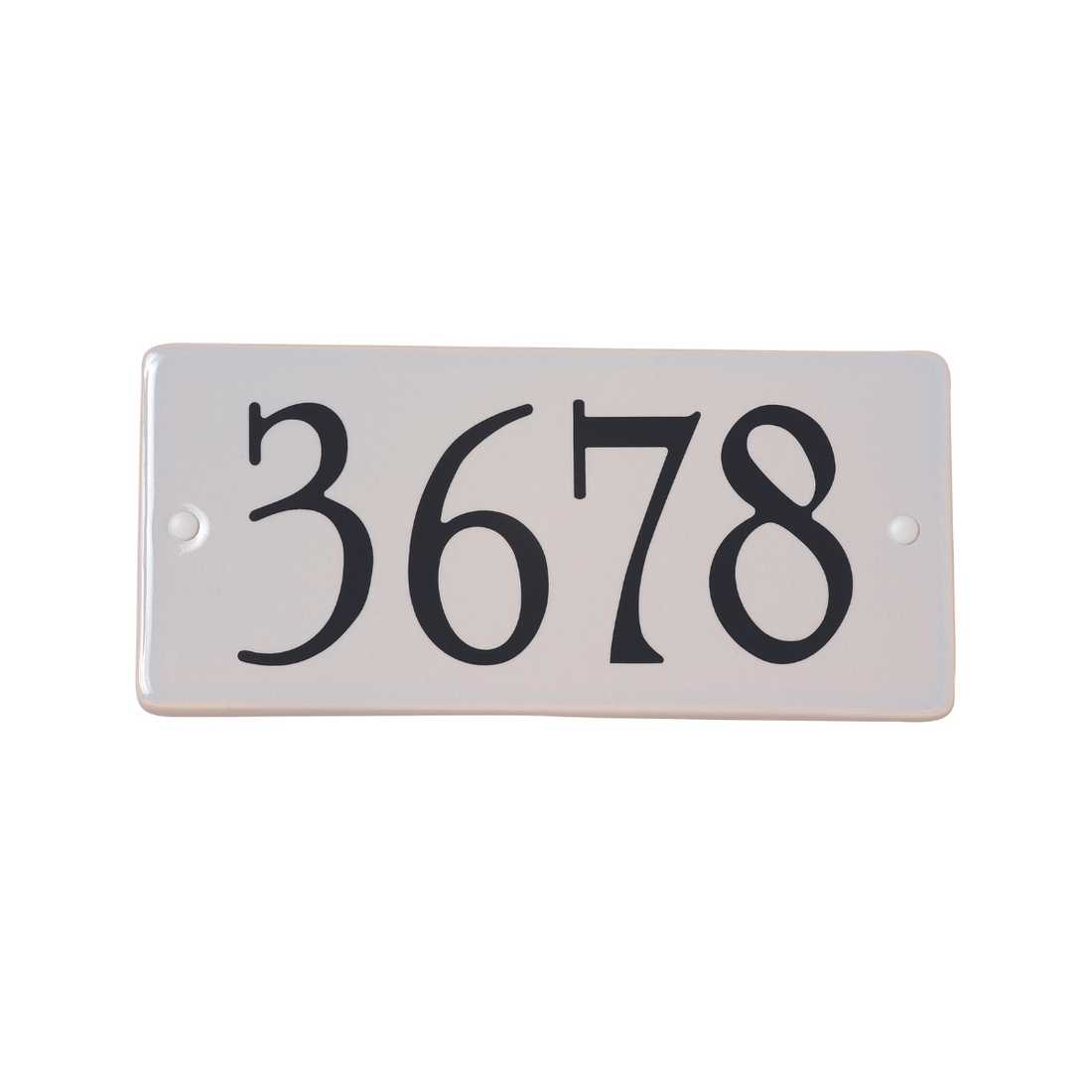 DeVille - Rectangle horizontal ceramic address plaque - 1720