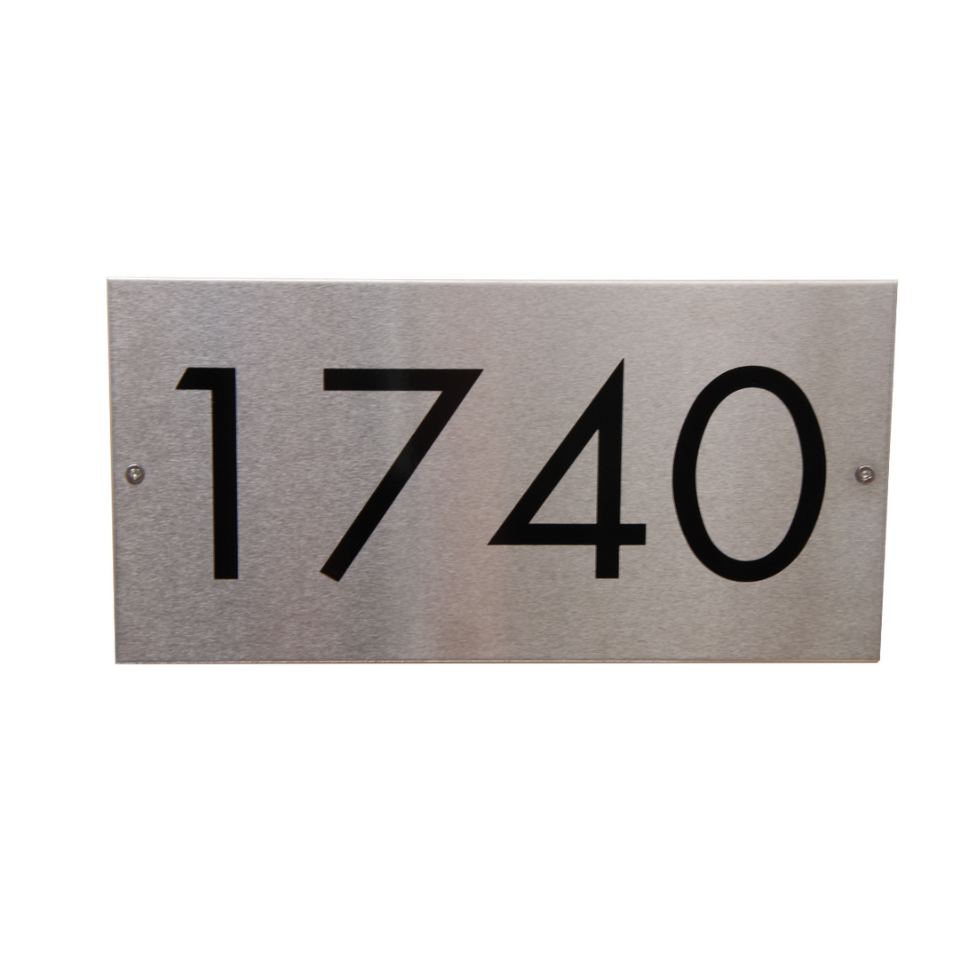 DeVille - Horizontal rectangular stainless steel address plaque - 1740