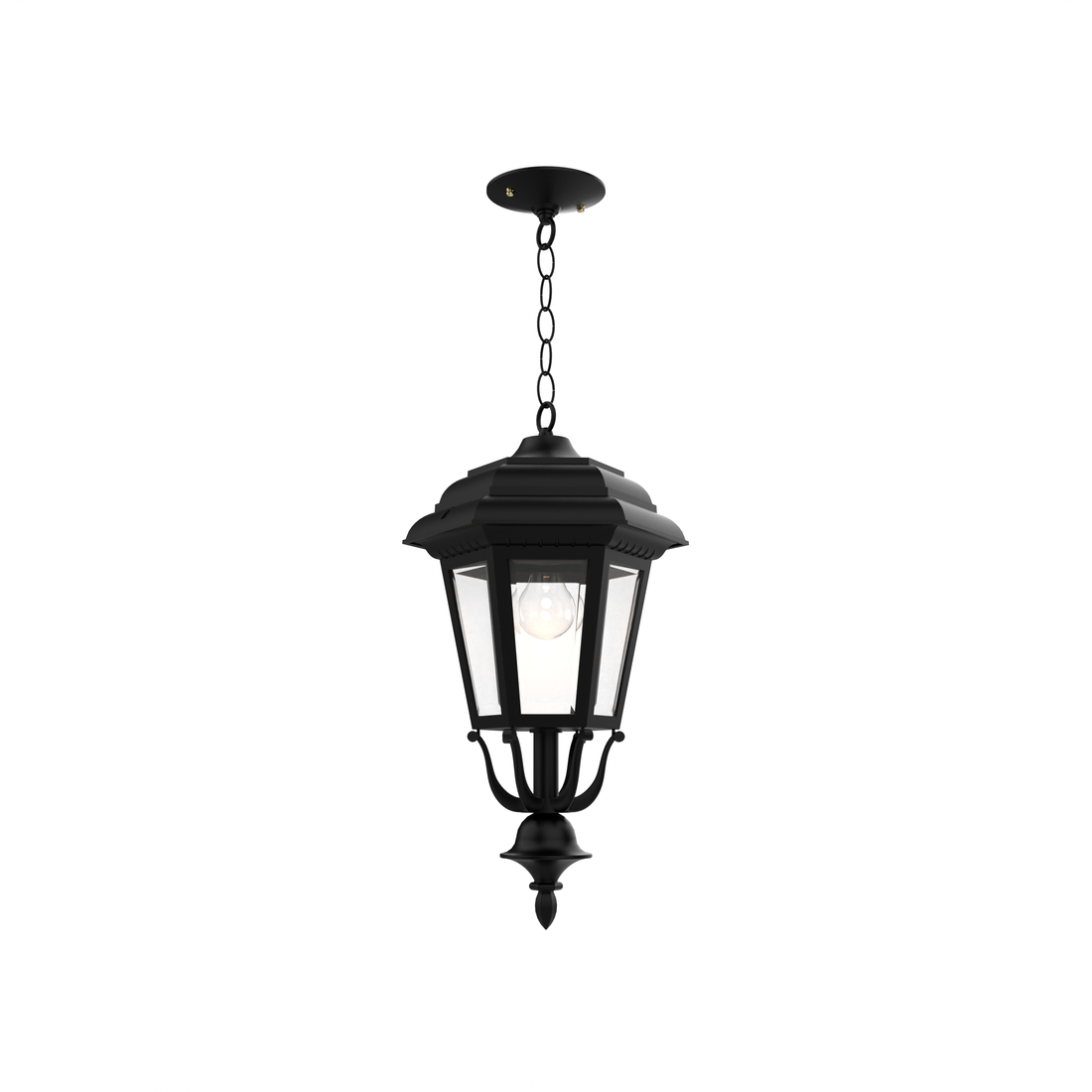 Jamestown - Ceiling mount with chain closed bottom medium format - 21455