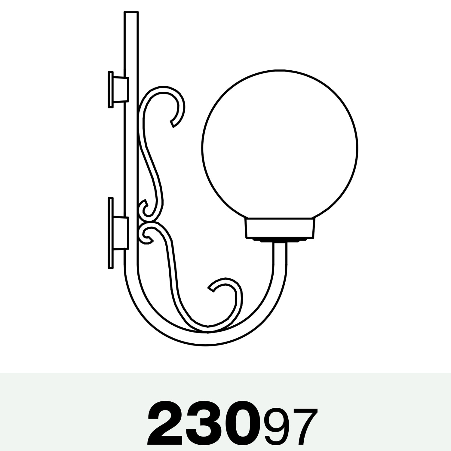 Key West - Up-Mount Wall Mural with Cane and Medium Flourish - 23097 – SNOC