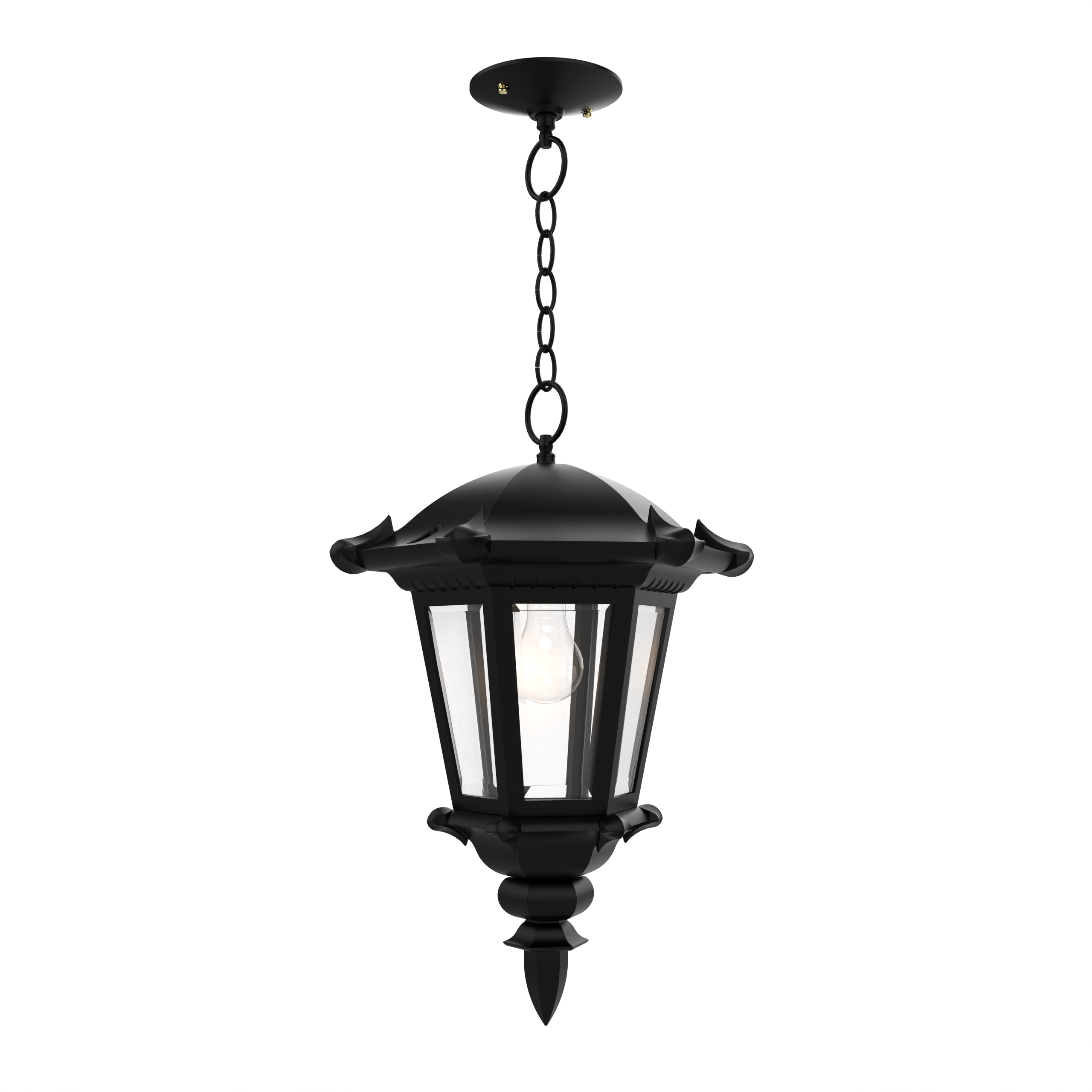 Montpellier - Ceiling mounting with chain closed bottom medium format - 23355