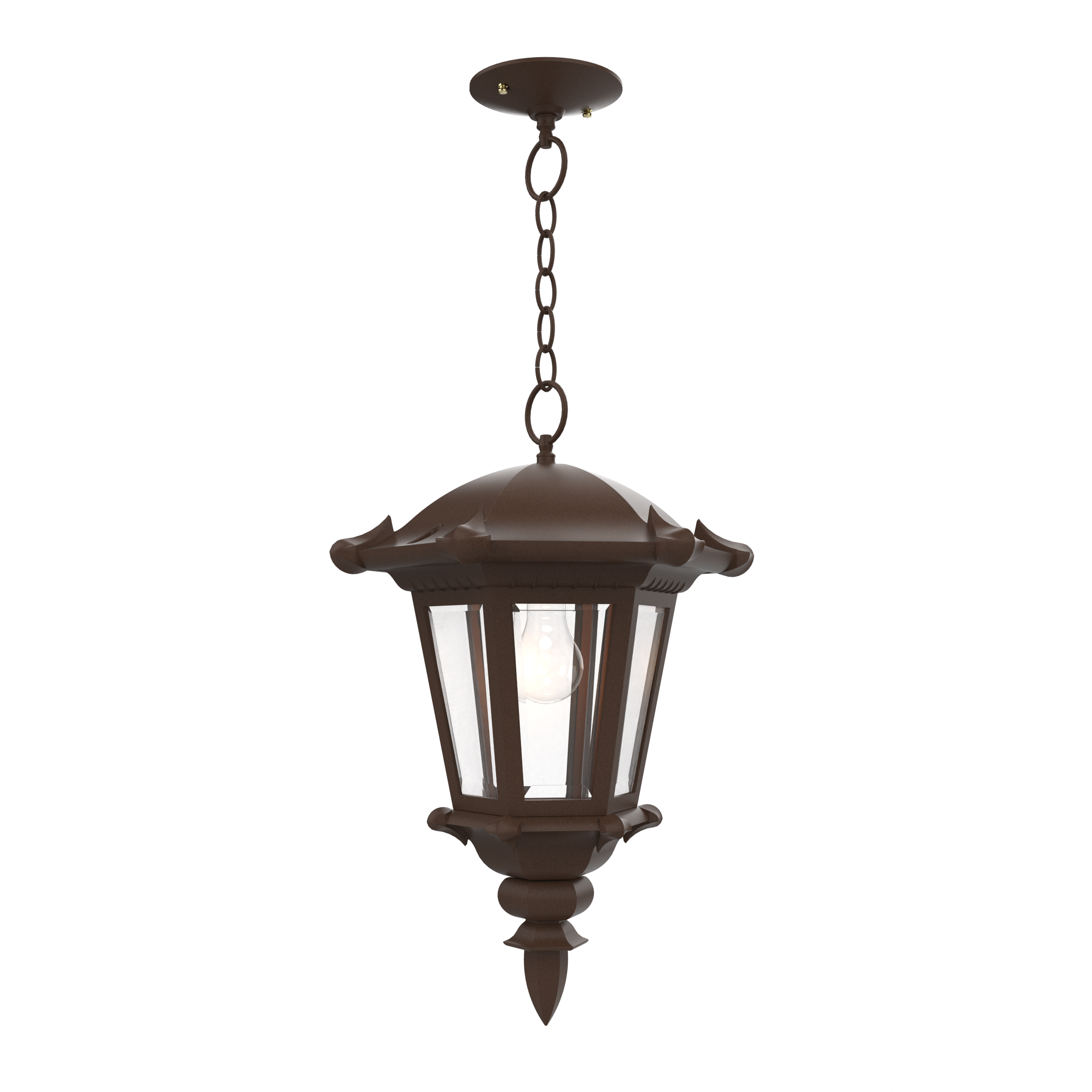 Montpellier - Ceiling mounting with chain closed bottom medium format - 23355