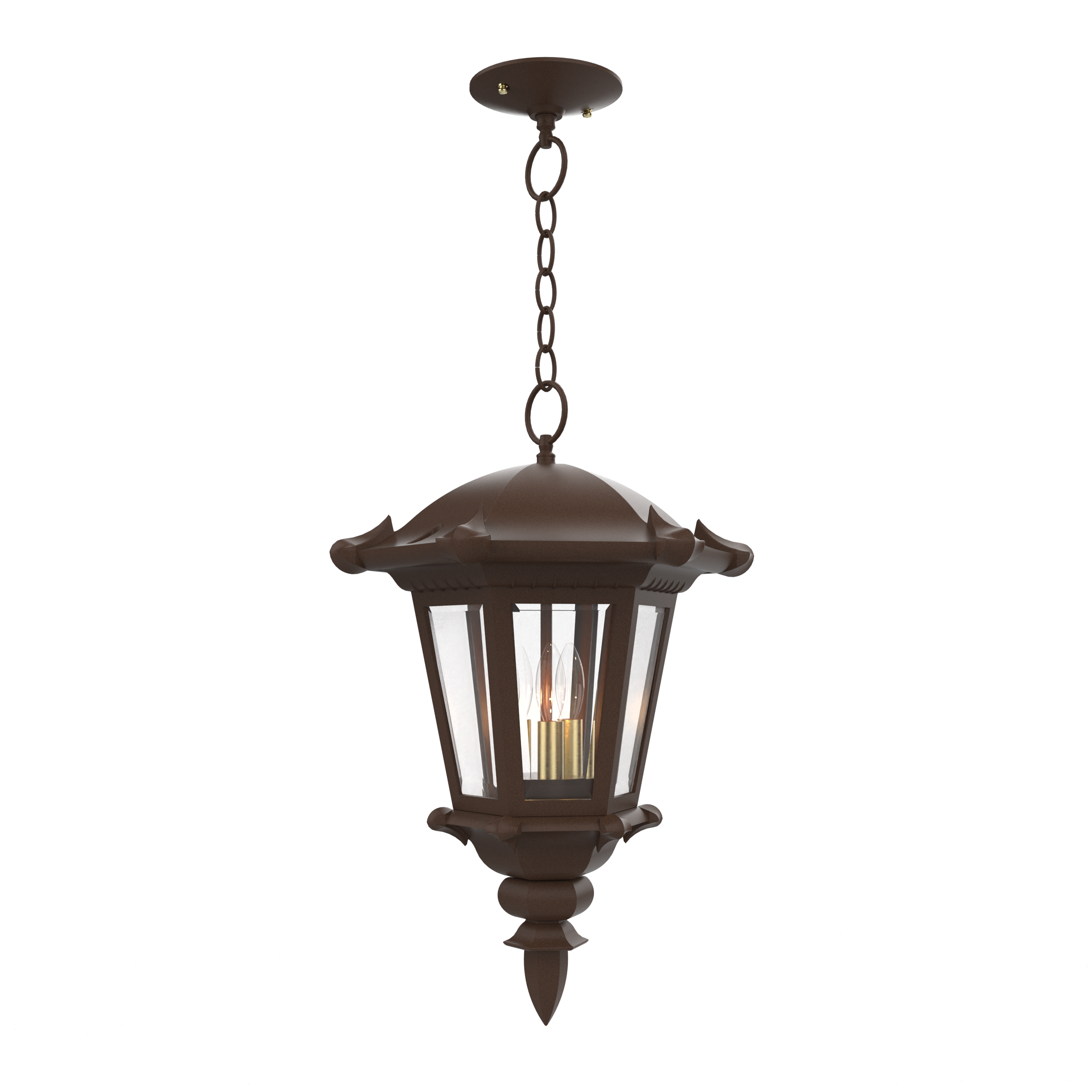 Montpellier - Ceiling mounting with chain closed bottom medium format - 23355