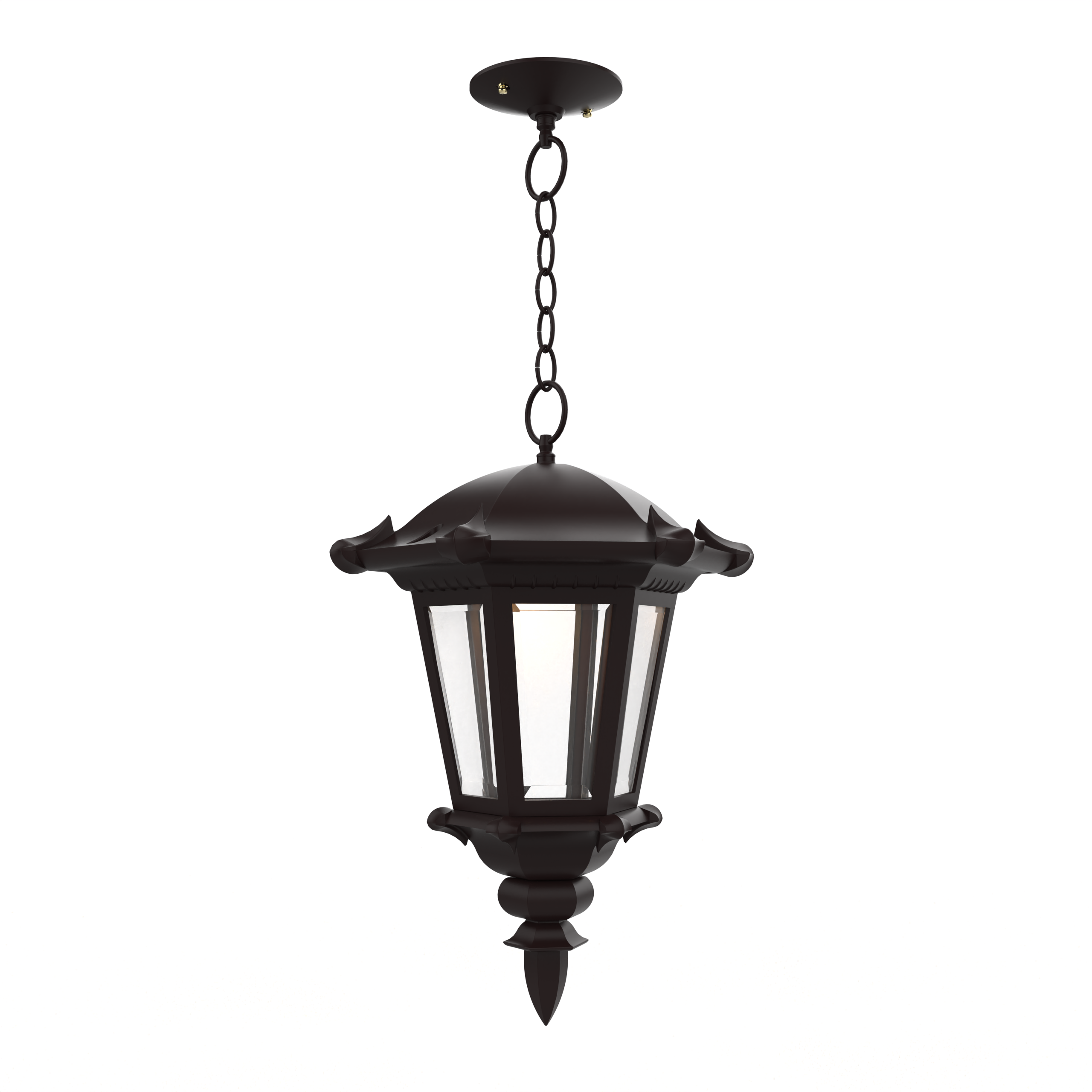 Montpellier - Ceiling mounting with chain closed bottom medium format - 23355