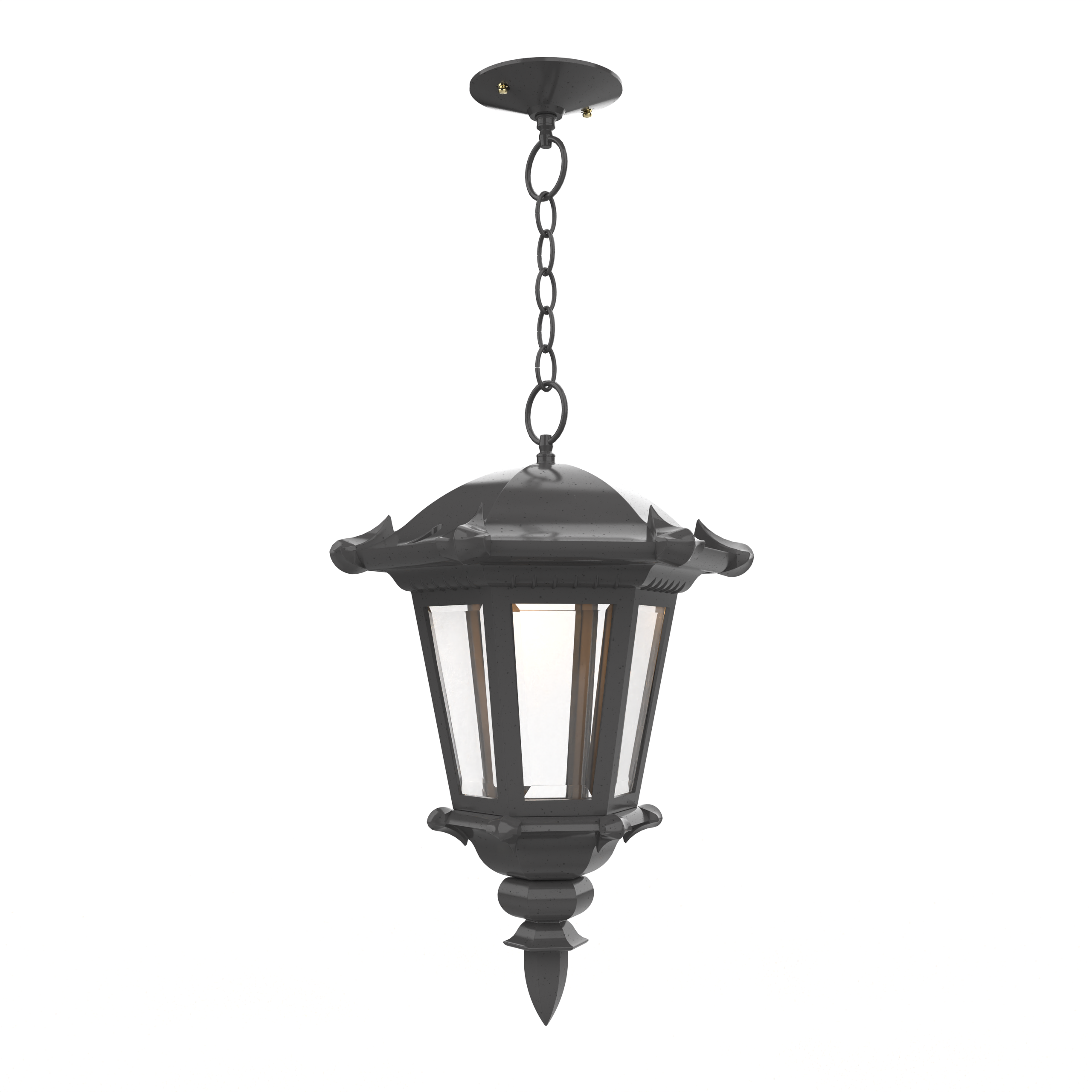 Montpellier - Ceiling mounting with chain closed bottom medium format - 23355
