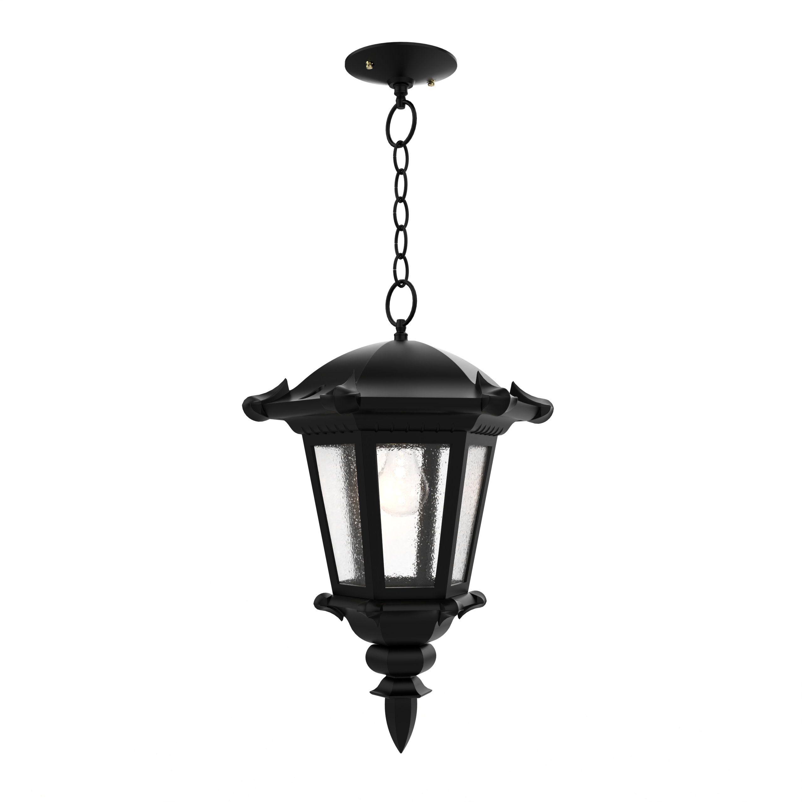 Montpellier - Ceiling mounting with chain closed bottom medium format - 23355