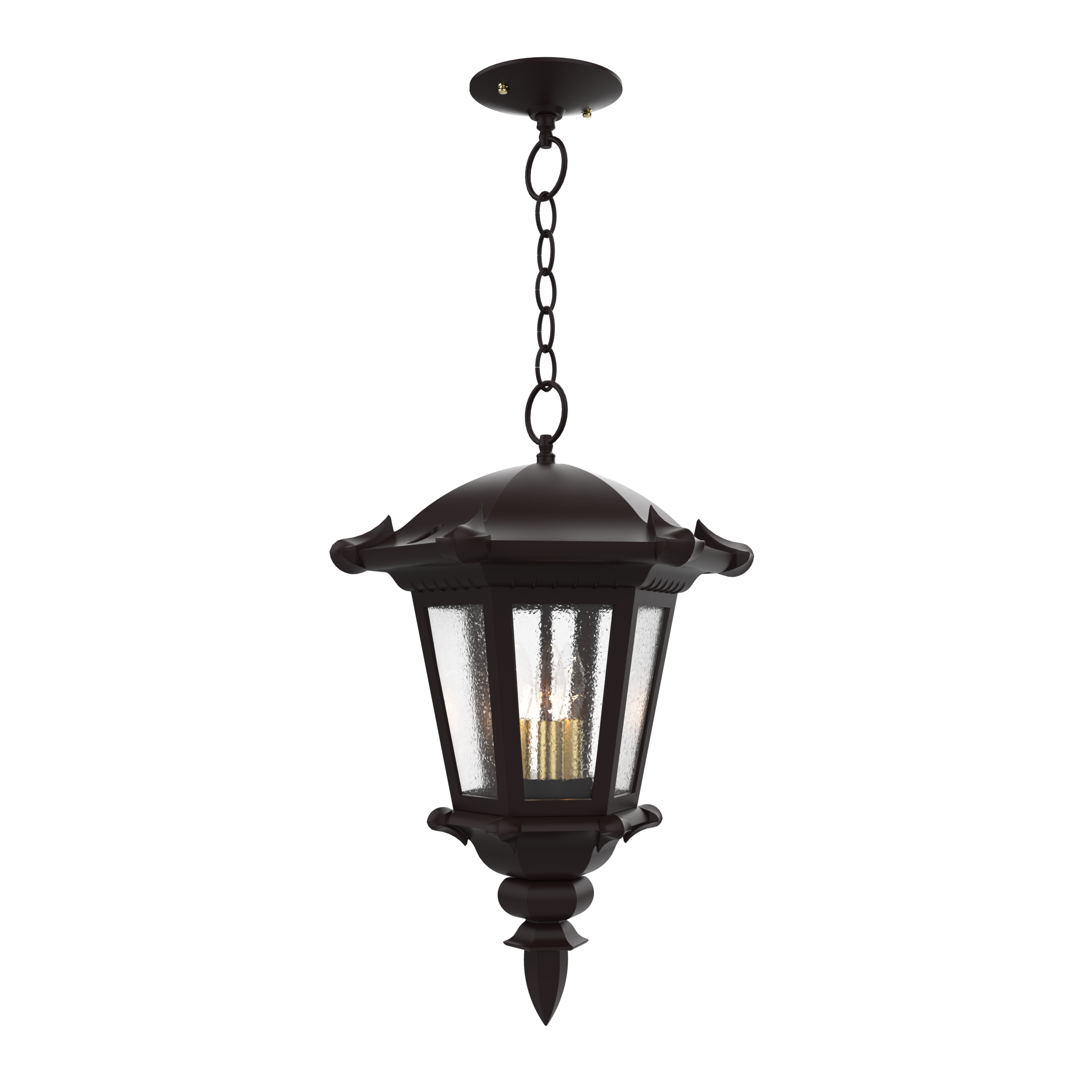 Montpellier - Ceiling mounting with chain closed bottom medium format - 23355
