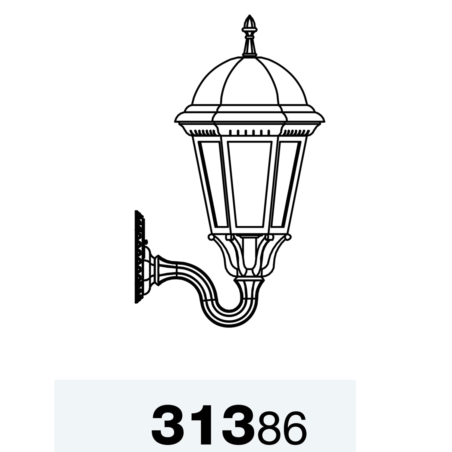 Sturbridge Large Upright Wall Mount 31386 SNOC