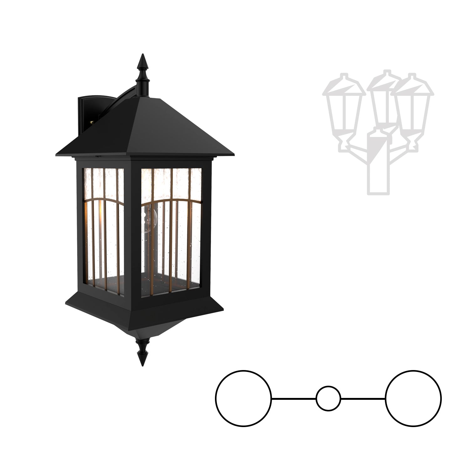 Havana - Double Head Down Mount Enclosed Post Base Large - 33825 – SNOC