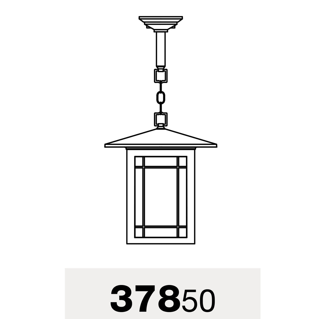 Arlington - Ceiling mount with chain open bottom large - 37850